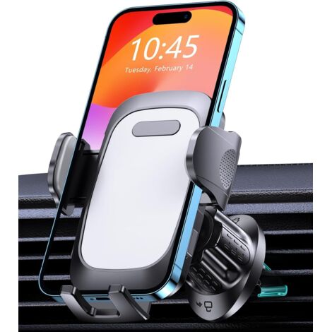 Car Phone Holder, [Stable Hook & Firm Grip] 360° Rotating Air Vent Car Phone Holder, One Release Button, Car Phone Holder for 4" to 7" Smartphones (1/5)