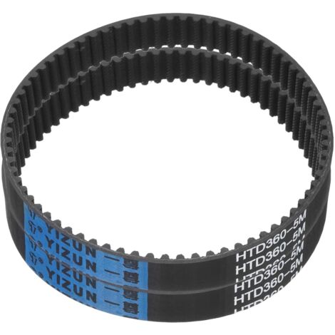 2-Pack HTD-5M Rubber Timing Belt, 72 Teeth, 360mm Pitch Length x 15mm Width x 3.6mm Height, Timing Belt (1/5)