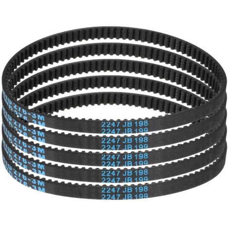 5pcs HTD-3M Rubber Timing Belt, 92 Teeth, 276mm Pitch Length x 6mm Width x 2.4mm Height, Closed Loop Pulley Belt (1/5)
