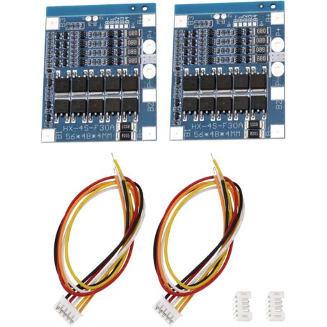 2X LiFePo4 BMS 4S 30A 12.8V Battery Balance Protection Board BMS PCB 18650 Charging Circuit Protection Board for Electric Motorcycles