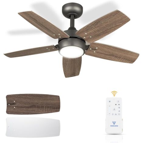 91cm Ceiling Fan for Small Rooms: Modern with Dimmable Light and Remote Control - Reversible and Quiet with 6 Speeds for Small Rooms - 230V (1/5)