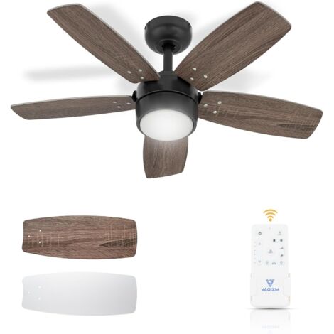 91cm Ceiling Fan for Small Rooms: Modern with Dimmable Light and Remote Control - Reversible and Quiet with 6 Speeds for Small Rooms - 230V (1/5)