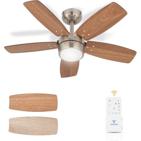 91cm Ceiling Fan for Small Rooms: Modern with Dimmable Light and Remote Control - Reversible and Quiet with 6 Speeds for Small Rooms - 230V (1/5)