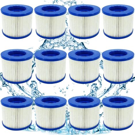 Infinite Screw-in Spa Filter, Screw-in Filter Cartridge for Inflatable Spas, 60mm Thread, Filter Cartridge for Spas, Compatible with Cosy Spa, Clever Spa and More (12 pieces) (1/5)