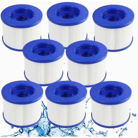 Screw-in Spa Filter Cartridges, Screw-in Filter for Inflatable Spas, 60mm Thread, Spa Filter Cartridge, Compatible with Cosy Spa, Clever Spa, Replacement Spa Filter. (Blue-8) (1/5)