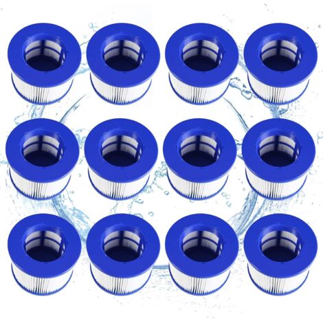 Infinite Screw-in Spa Filter, Filter Cartridge for Clever Spa, Filter Cartridge for Inflatable Spa, 75 x 100 mm Filter, Lumix Spa Filter, for Cosy Spa (12 pieces) (1/5)
