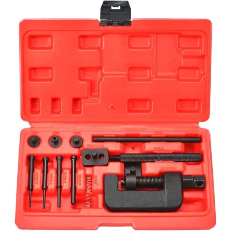 13-piece motorcycle chain removal set, chain riveting tool kit with chain cutter and rivet gun (1/5)