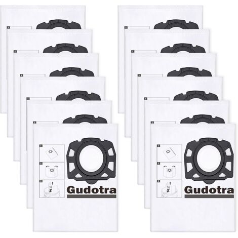 Pack of 12 Vacuum Cleaner Bags for Karcher WD3 WD2 Plus KFI 357 WD3S SE4001 SE4002 KWD1 KWD2 KWD3 2.863-314.0 (1/5)