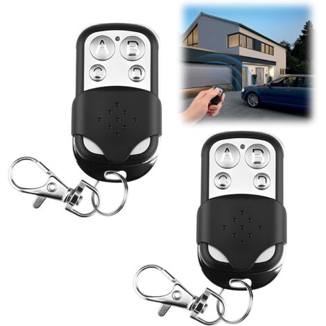 2-Piece Universal Gate Remote Control, 433.92 MHz Wireless 4-Button Garage Door Remote Control for Garage Doors and Cars (1/5)