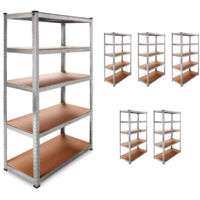 DASCK - Pack de 6 Étagères Galvanisées de 5 Étagères (180 x 90 x 40 cm chacune) Stockage Atelier