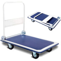 DASCK - Chariot Plateforme de Chargement Pliable avec Roues – 150 kg – Acier Renforcé – Compact et Robuste