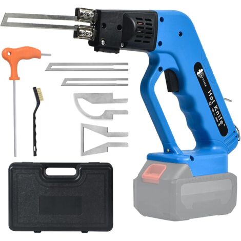 Electric polystyrene cutter compatible with 36-42V battery, fast heating from 0 to 600°C, 150W heated knife with 4 blades for cutting ropes, fabrics, foam, plastic and sponges. (1/5)