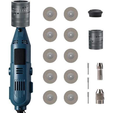 260W electrode grinder for TIG welding, tungsten electrode sharpening kit for welding, 6 sizes, 8 angles, TIG grinder with flat grinding block, cutting slot, 10 diamond grinding wheels, 3 CNC chucks