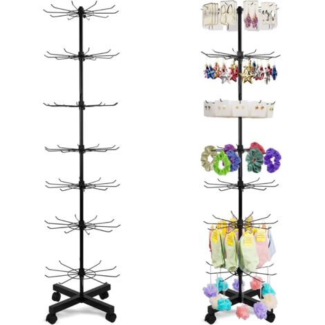 7-tier bracelet display stand, rotating display stand, display stand with hooks, rotating jewelry display stand, display stand for jewelry, socks, hats, necklaces and scarves at sales events (1/5)