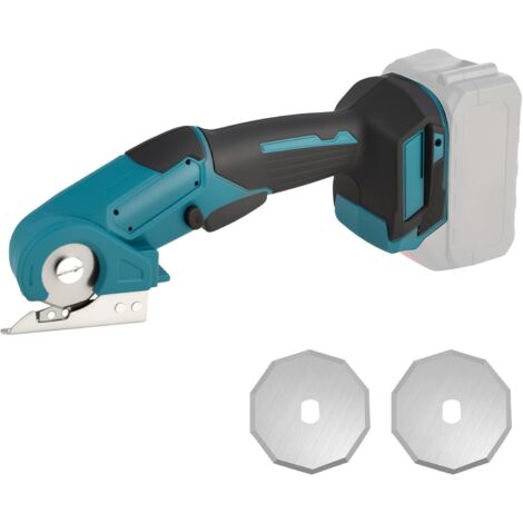 Universal cordless scissors compatible with Makita 21V, cordless electric scissors with 2 blades and safety lock, 6mm cutting depth, cuts cardboard, carpet, leather and plastic (battery not included)