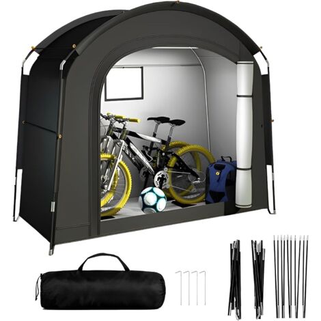 Bicycle shelter/garage for 1 to 2 bicycles, 200 x 80 x 165 cm, weatherproof, 210D Oxford waterproof cover, garden shed/shelter for motorcycles, garden tools, toys, lawnmowers