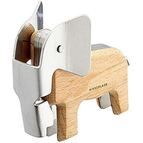Cavatappi - Kikkerland - Elefante - Acciaio inossidabile - Legno di faggio - Design contemporaneo (1/4)