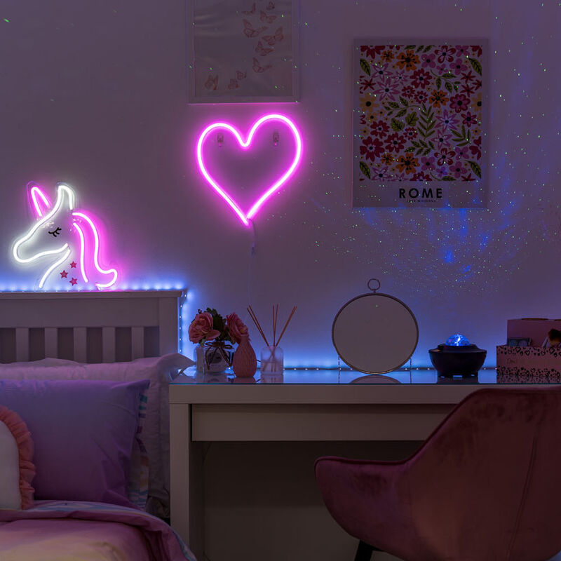 Lovely Bright Vivid outlet Pink Girl Boss LED Night Light Room Wall Decor