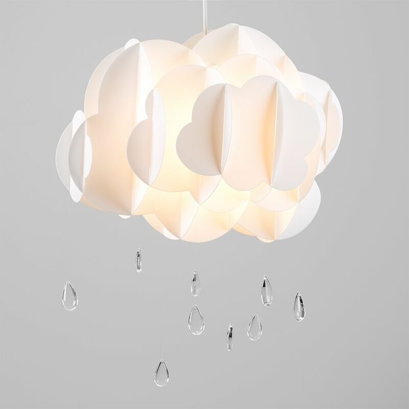 cloud and raindrop light shade