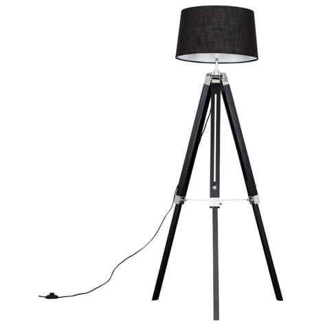 Black Wood Tripod Floor Lamp Led Bulb Black Wood Tripod Floor Lamp Led Bulb, Wooden Tripod Floor Lamp Black Shade