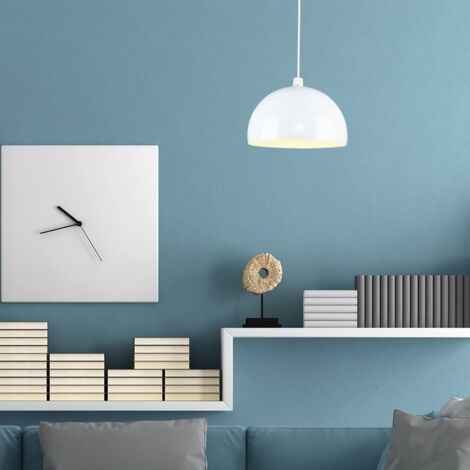 White Metal Ceiling Pendant Light Shade