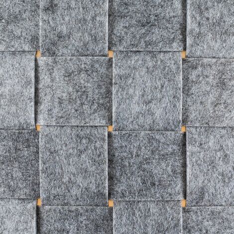 Grey Felt Weave Ceiling Pendant / Table / Floor Lamp Light Shade + 10W LED GLS Bulb Warm White