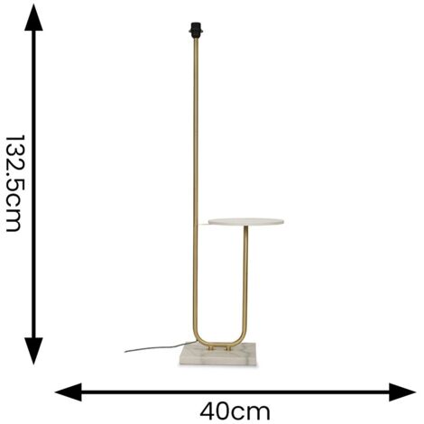 Tavel Gold Floor Lamp and Globe LED 8W Bulb