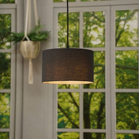 Reni Black Fabric Small Ceiling Pendant Lamp Shade