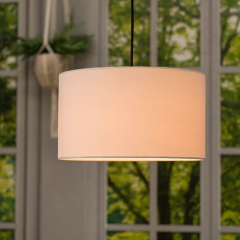 Reni White Fabric Medium Ceiling Pendant Lamp Shade