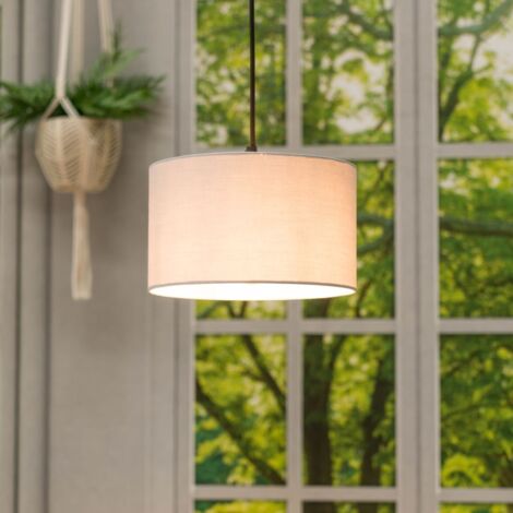 Reni Grey Fabric Small Ceiling Pendant Lamp Shade