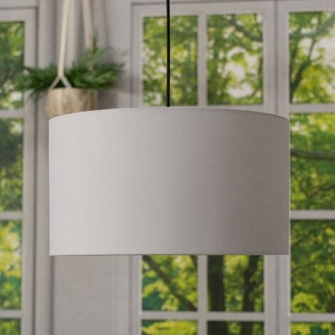 Reni Grey Fabric Large Ceiling Pendant Lamp Shade