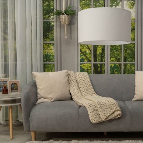 Reni White Fabric Large Ceiling Pendant Lamp Shade