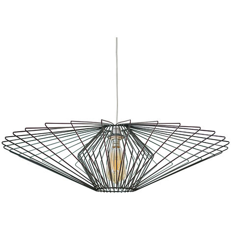 Black Metal Easy Fit Ceiling Light Shade + LED B22 4W Bulb