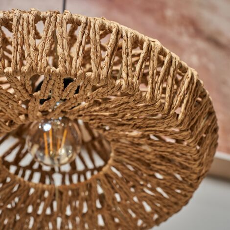 Hamilton Brown Ceiling Pendant Shade and B22 GLS LED 6W Warm White 2700K Bulb