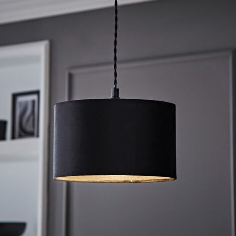 Reni Black Velvet Small Ceiling Pendant Lamp Shade