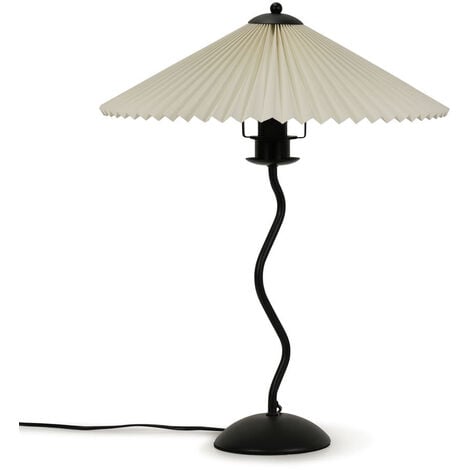 Table lamp gold / brass with velor shade black 25 cm - Parte