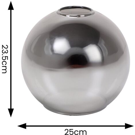 Bellamy Easy Fit Smoked Glass Globe Lampshade Ceiling Light Shade