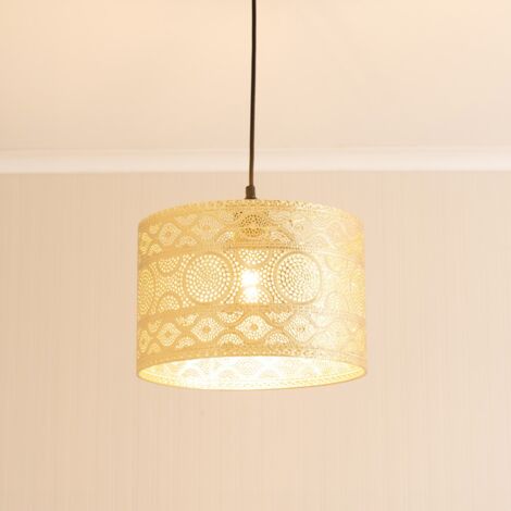Casablanca Gold Easy Fit Metal Drum Lamp Shade