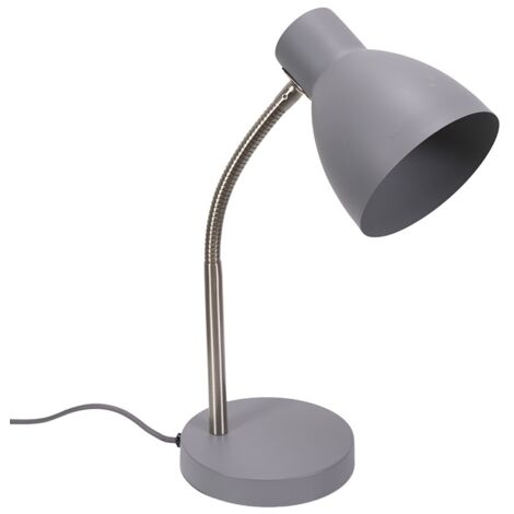 Keela Grey Adjustable Flexi Neck Desk Lamp Task Reading Light for Living Room office