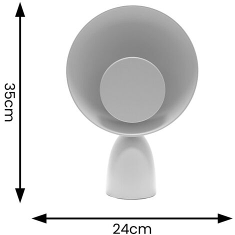 Saffy Matt Grey Metal Integrated LED Metallic Shade Table Lamp
