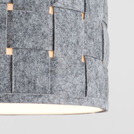 Monza Pair of Grey Weave Fabric Pendant Light Shades