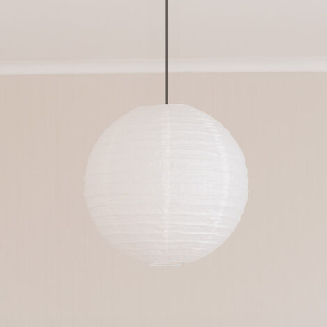 Isla White Paper Globe Ball Dome Easy Fit Ceiling 40cm Lamp Shade with LED Bulb