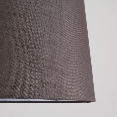 Doretta Modern Tapered Grey Faux Linen Ceiling Pendant Table Lamp Light Shade