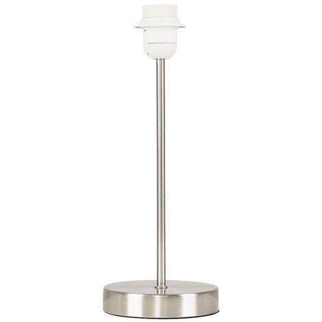 Modern  Table Lamp Base In Brushed Chrome Metal Finish