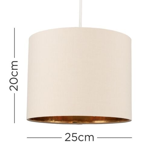 Reni Beige and Gold Small Ceiling Pendant Light Shade
