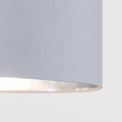 Reni Grey and Chrome Large Ceiling Pendant Light Shade