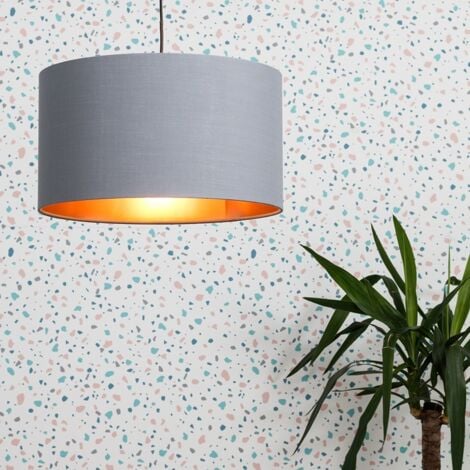 Reni Grey and Copper Large Ceiling Pendant Light Shade