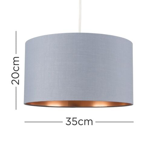 Reni Grey and Copper Large Ceiling Pendant Light Shade