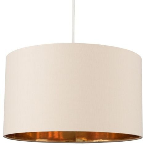 Reni Large Modern Beige and Gold Pendant Ceiling Light Shade