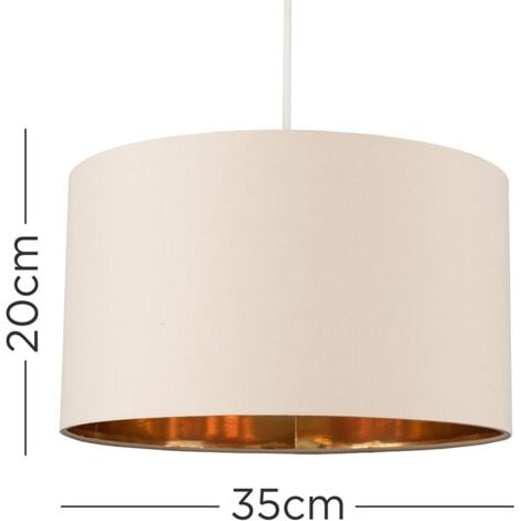 Reni Large Modern Beige and Gold Pendant Ceiling Light Shade